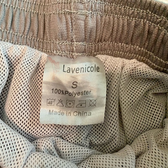 Lavenicole men’s gray sports shorts/swim trunks with lining. Sz small, 2 pockets - Picture 3 of 6